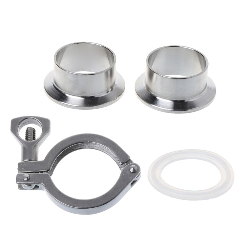 Ensemble de joints en Silicone pour tuyau sanitaire SUS304, Tri-collier ajustable, virole de soudure,