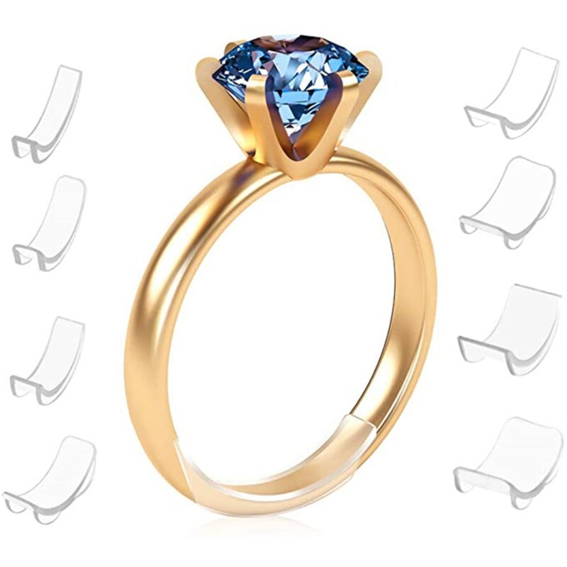 8 Maten Siliconen Onzichtbare Clear Ring Maat Richter Resizer Losse Ringen Reducer Ring Sizer Fit Elke Ringen Sieraden Gereedschap