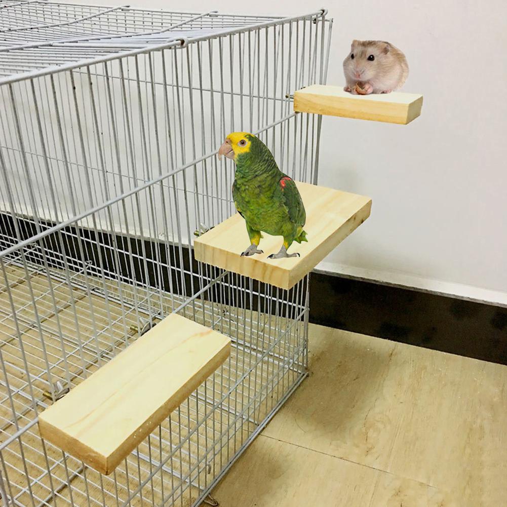 Support en bois pour animaux de compagnie, oiseau, perroquet, perchoir, plateforme suspendue, Cage amusante, jouet à mâcher, Cage suspendue, produit pour animaux de compagnie, jouet de broyage de pattes