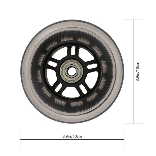 Ruedas de patinete de 100mm de repuesto, rodamientos Pro instalados, rodamientos para niños, ruedas de repuesto duraderas silenciosas: Default Title
