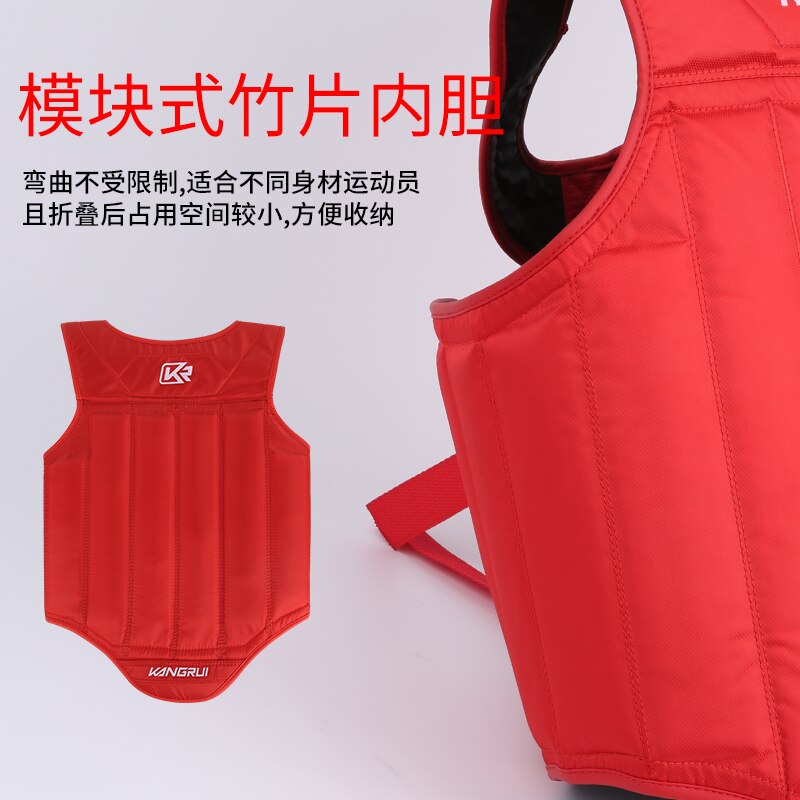 GINGPAI Waist Guards Karate Sanda Boxing Vest Gear Training Sport Pad Taekwondo GYM Taekwondo Adults Chest Protector Breast Pad
