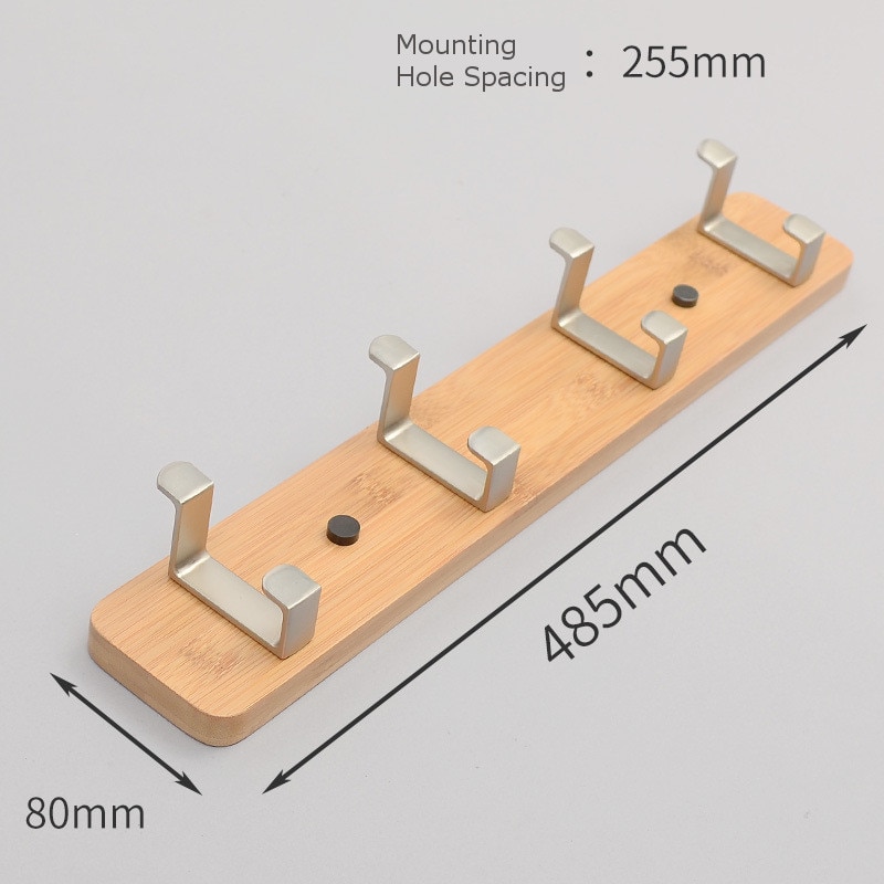 3/4/5 kroge krog væg frakke rack soveværelse møbler tøj bøjle kroge stue skab træ hat rack rack bøjle: Træfarve / 5 kroge