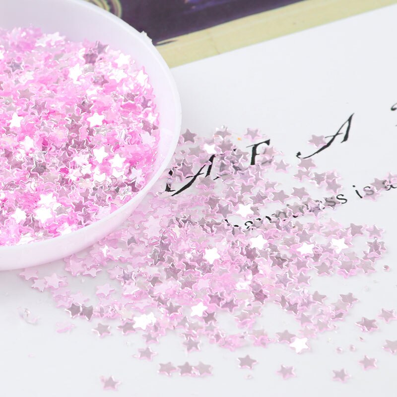 10 G/pak Transparante Kleuren 3Mm Little Star Vorm Losse Pailletten Diy Nail Craft Sieraden Maken, Bruiloft Decoratie Confetti