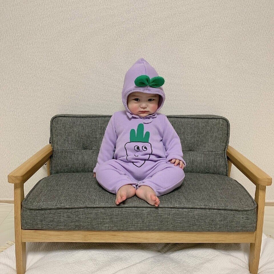 Herbst Baby-Karosserie Kleidung 0-24M Neugeborenen Mädchen Strampler Baumwolle Langarm Gesamt Outfits Kleidung Hütte Für freundlicher Baby Onesie: C139Violett / 12m