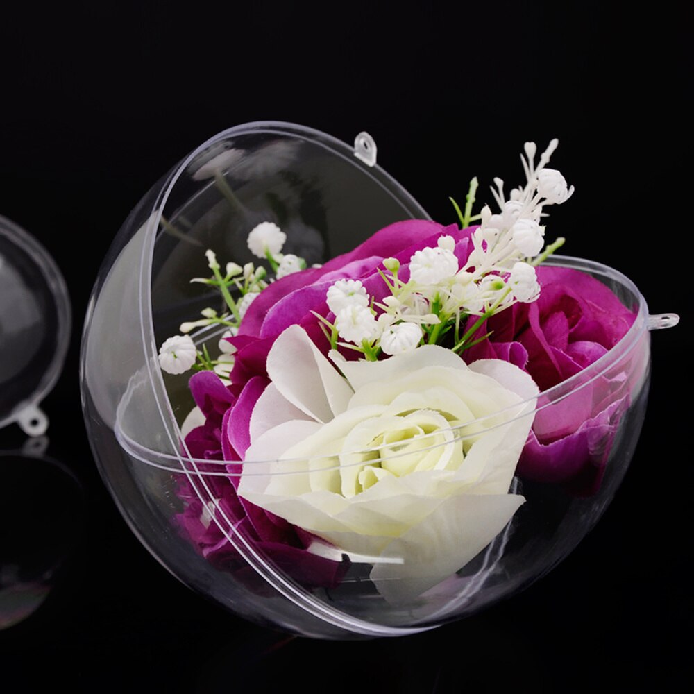 1PC Christmas Clear Candy Box Snack Empty Transparent Box Ball for Christmas Tree