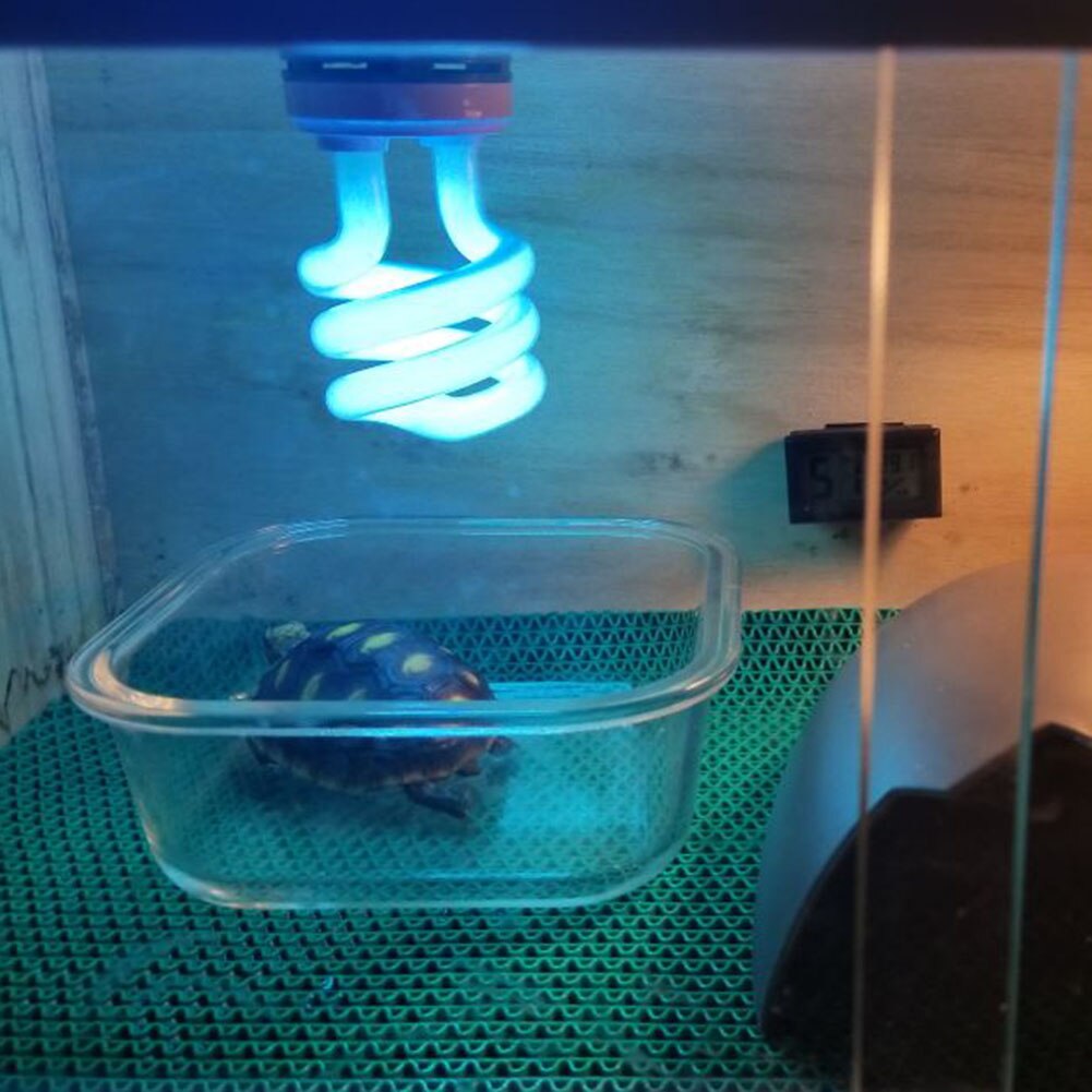 Lámpara para reptiles, lámpara UV 100 UVB de 13W, Terrario de Vivario, Tortuga, serpiente, Bombilla de calentamiento de mascotas E27, práctica