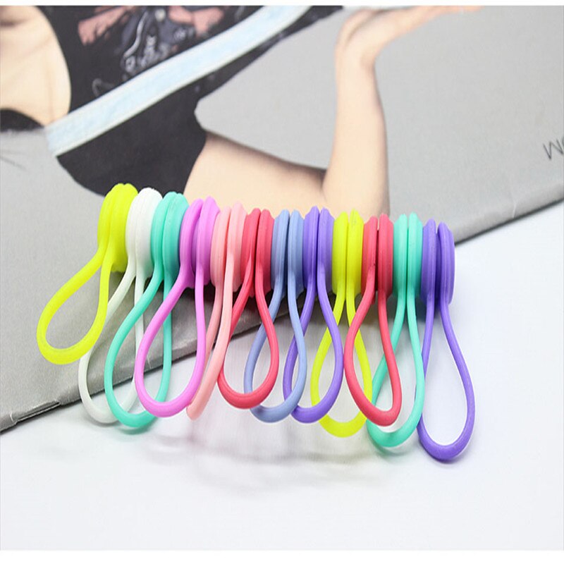 Silikon Magnet Spule Kopfhörer Kabel Wickler Headset Typ Spuler Naben Kabel Halfter Kabel Draht Veranstalter 3PC Silikon Gummi