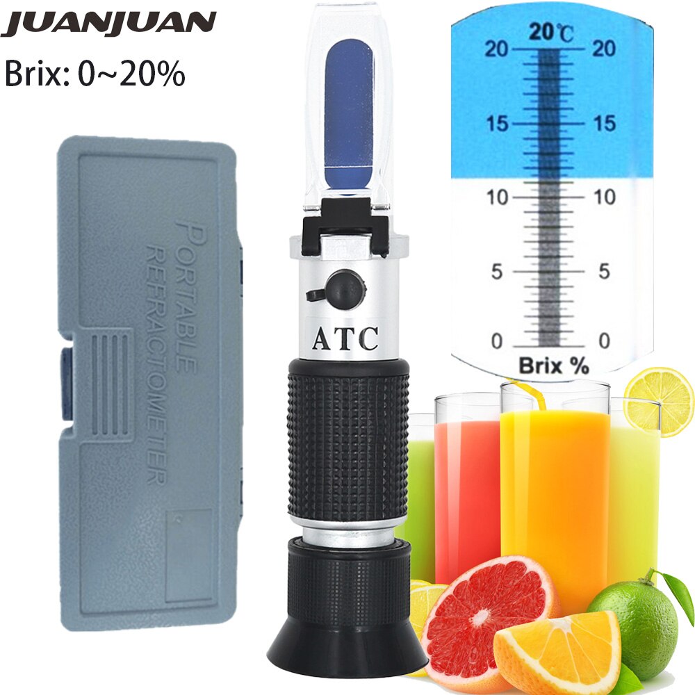 Hand-held Refractometer 0~32% Brix Tester with ATC... – Vicedeal