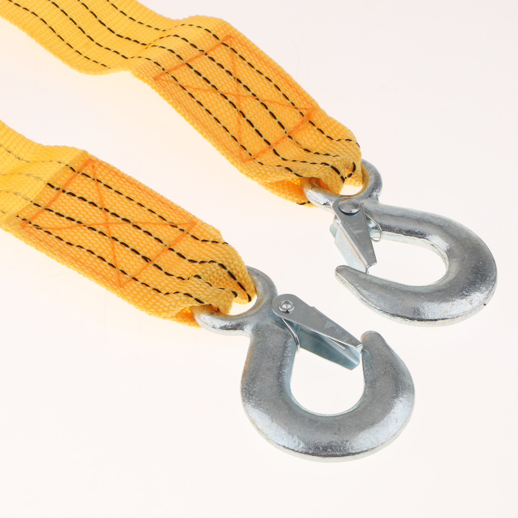 Heavy Duty Tow Strap With Hooks 10,000 Lb Break Strength 1.8 X 118'' Rope