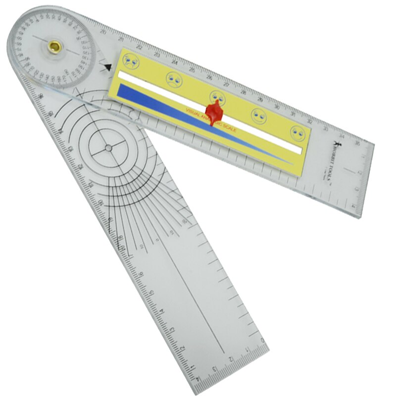 3pcs/set 2in 1 200mm Spinal Goniometer Ruler Motion Tester Pain Rating Scale 360 3pcs/lot