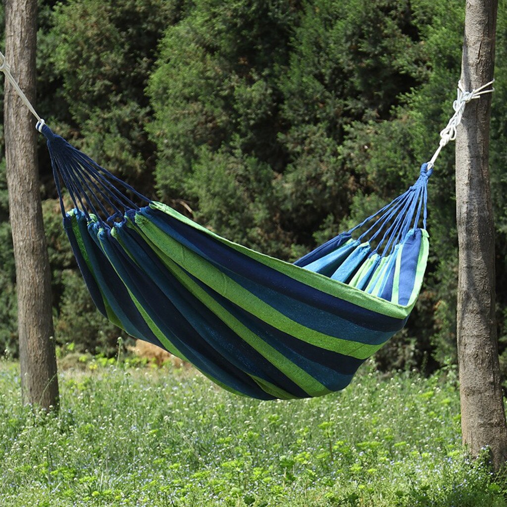 Summer 260X80CM Hanging Chair Comfort Durability Yard Striped Hanging Large Chair Garden Reading Bed Hammock #LR3