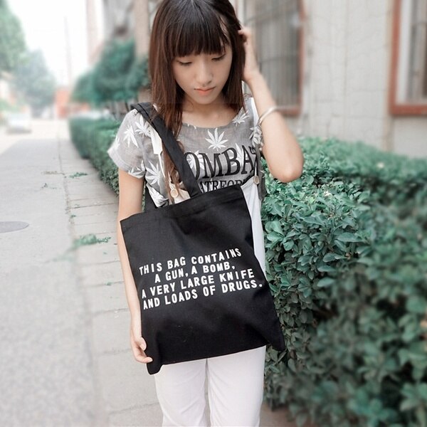 DEZE Tas Bevat Schoudertassen Pure Kleur Letters Canvas Tas Stijlvolle Shopping tassen Student Crossbody slogan mode Tas