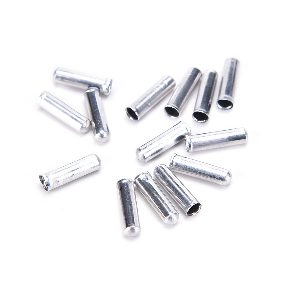 100x Bicycle Bike Brake Cable Tips Shifter Caps End Crimp Silver