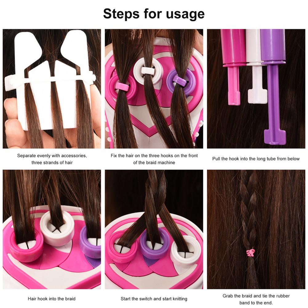 Elektrische Haar Flechter Zopf Automatische Twist Flechter Styling Flechten Maschine Schnell flechten Werkzeug Haar Styling Werkzeug