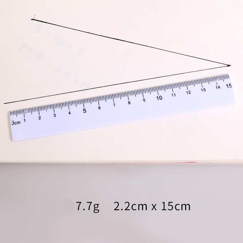 150*30Mm Kleurrijke Plastic Liniaal Tekening Straight Heersers Kantoor School Briefpapier Duimstok: WHITE