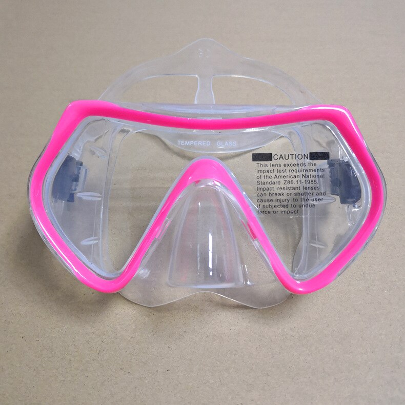 Adult Swimming Scuba Diving Goggles Mask Underwater Anti-Fog Glasses Snorkeling Goggles Equipment: Rose Red