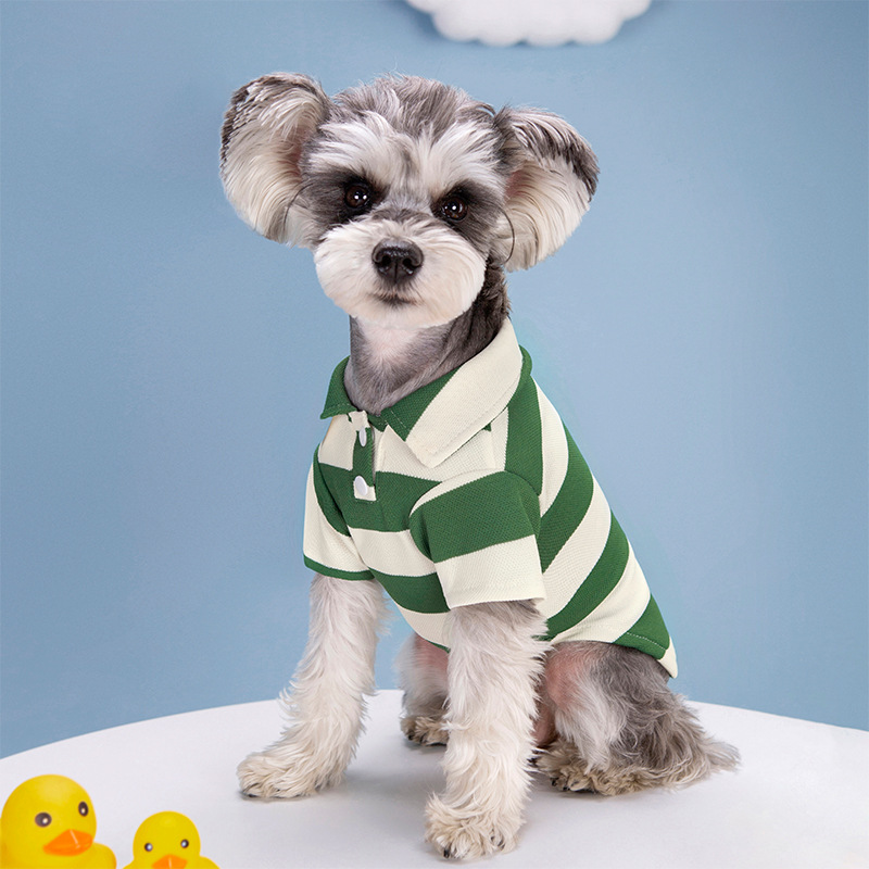 Camiseta Polo para perro, ropa fresca de verano, sudadera a rayas, Yorkie, Chihuahua, ropa para cachorro, chaleco para perros pequeños y medianos, disfraces: M / Rojo
