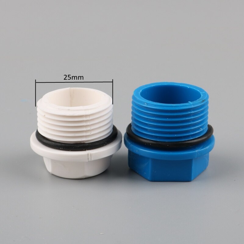 5pcs PVC 3/4" 1" Male Thread Plug 3/4 1 inch End Connector for Garden Irrigation Aquarium Stop Water Adapter