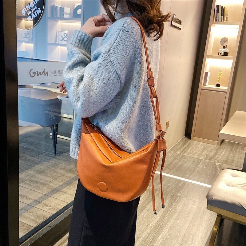 lässig knödel tasche eins nische weibliche tasche neue halb-Mond tasche Netz verrotten Bote brust tasche