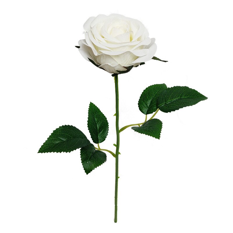 Kunstbloemen Kunstbloemen Rose Kunstmatige Bloemen Boeket Voor Decoratie 7 Kleuren: White