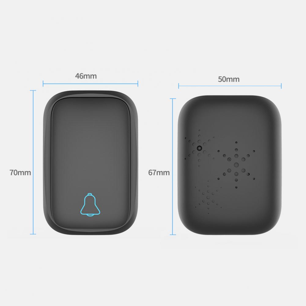 1 Set Wireless Door Bell Volume Adjustable Self-powered Waterproof Long Distance Remote Control Smart Doorbell Kit 초인종