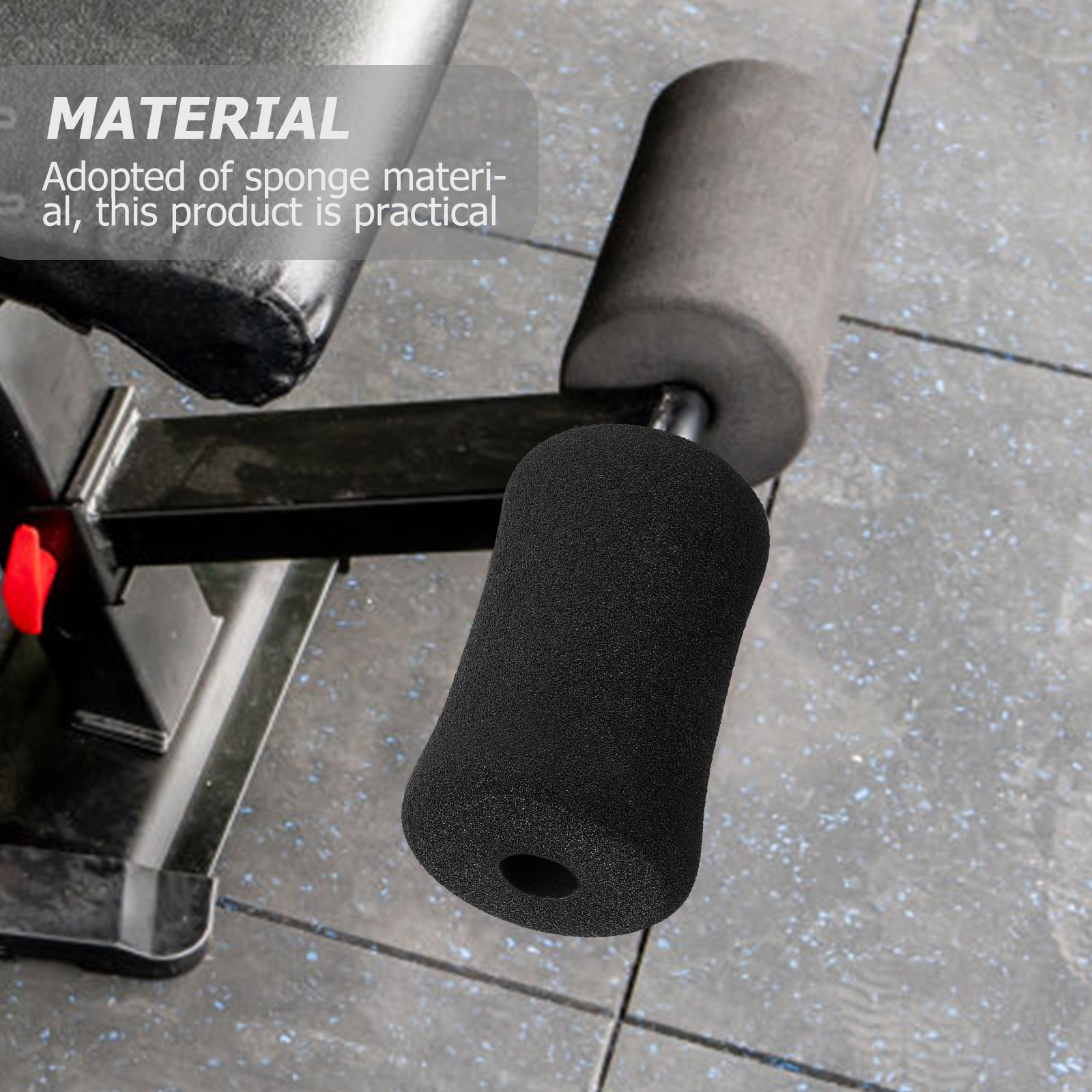 4pcs Training Sleeve Rolling Foot Foam Pads Foam Roller Replacement Gym Exercise Pad For Leg Extension Weight Bench Gym Machines