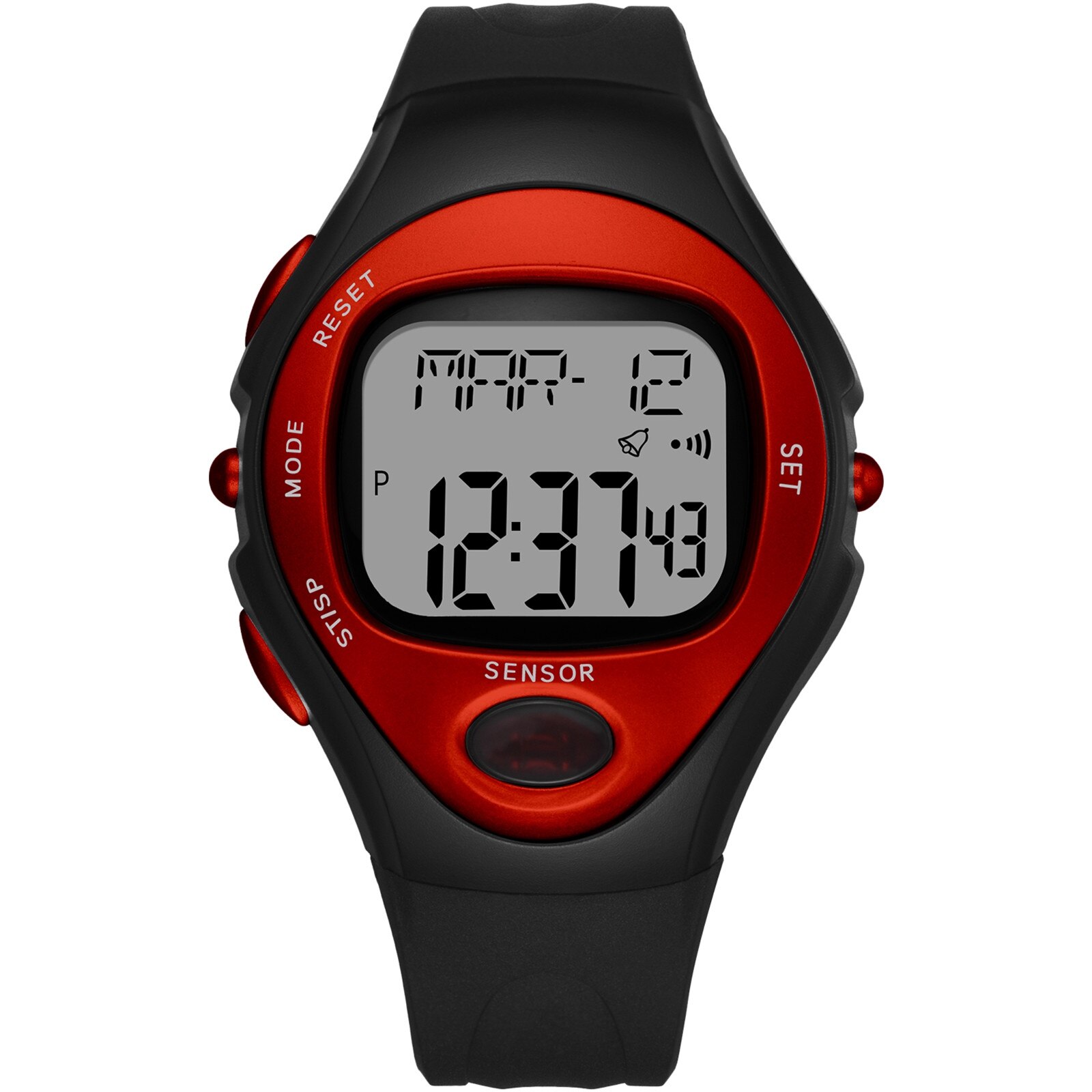 1PC Man Heart Rate Monitoring Multifunctional Sports Electronic Watch часы мужские наручные zegarki meskie zegarek meski: red