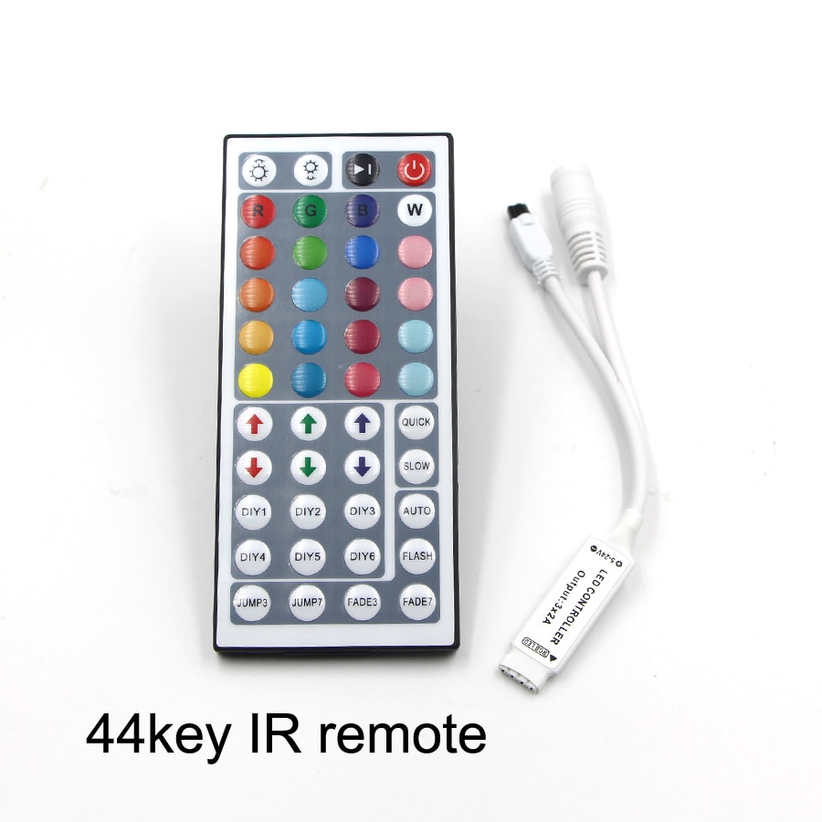 USB RGB LED Controller 24key 44key 17key RF Wireless Mini Remote Controller voor RGB 3528 5050 Led Strip tape verlichting 5 v 12 v