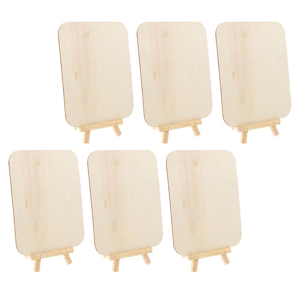 6PCS DIY Drawing Boards Kindergarten Children Wood Graffiti Display Boards
