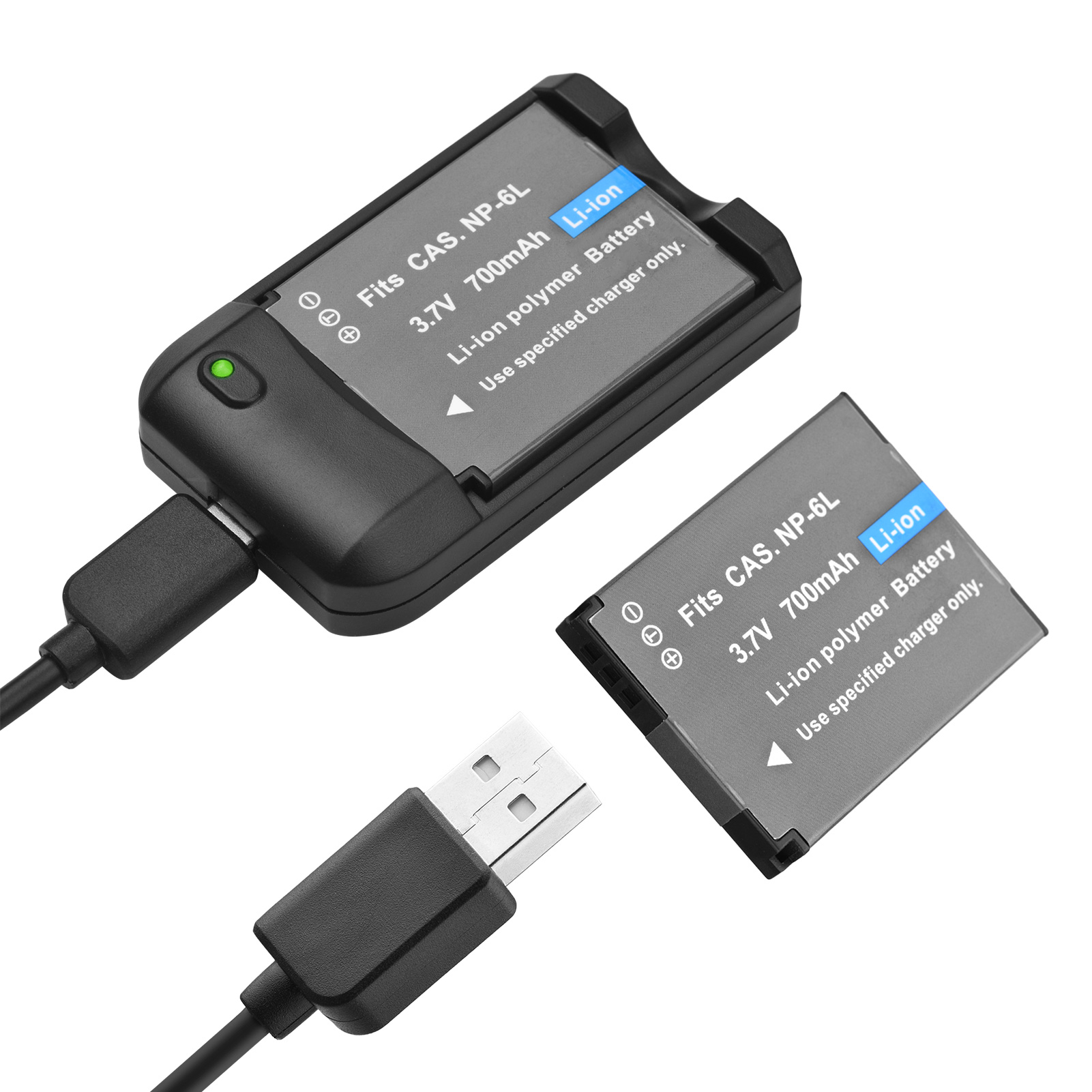 NP-6L/NP-40/NP-FV5 baterias 3.7v 700mah/800mah/1000mah do carregador de bateria 2 pces com cabo de carregamento do usb da luz indicadora do diodo emissor de luz