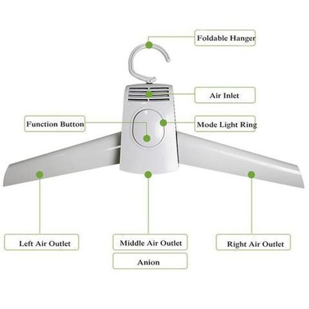 Elektrische Droogrek Smart Hang Wasdroger Draagbare Outdoor Reizen Mini Vouwen Beschikbaar Kleding Schoenen Heater