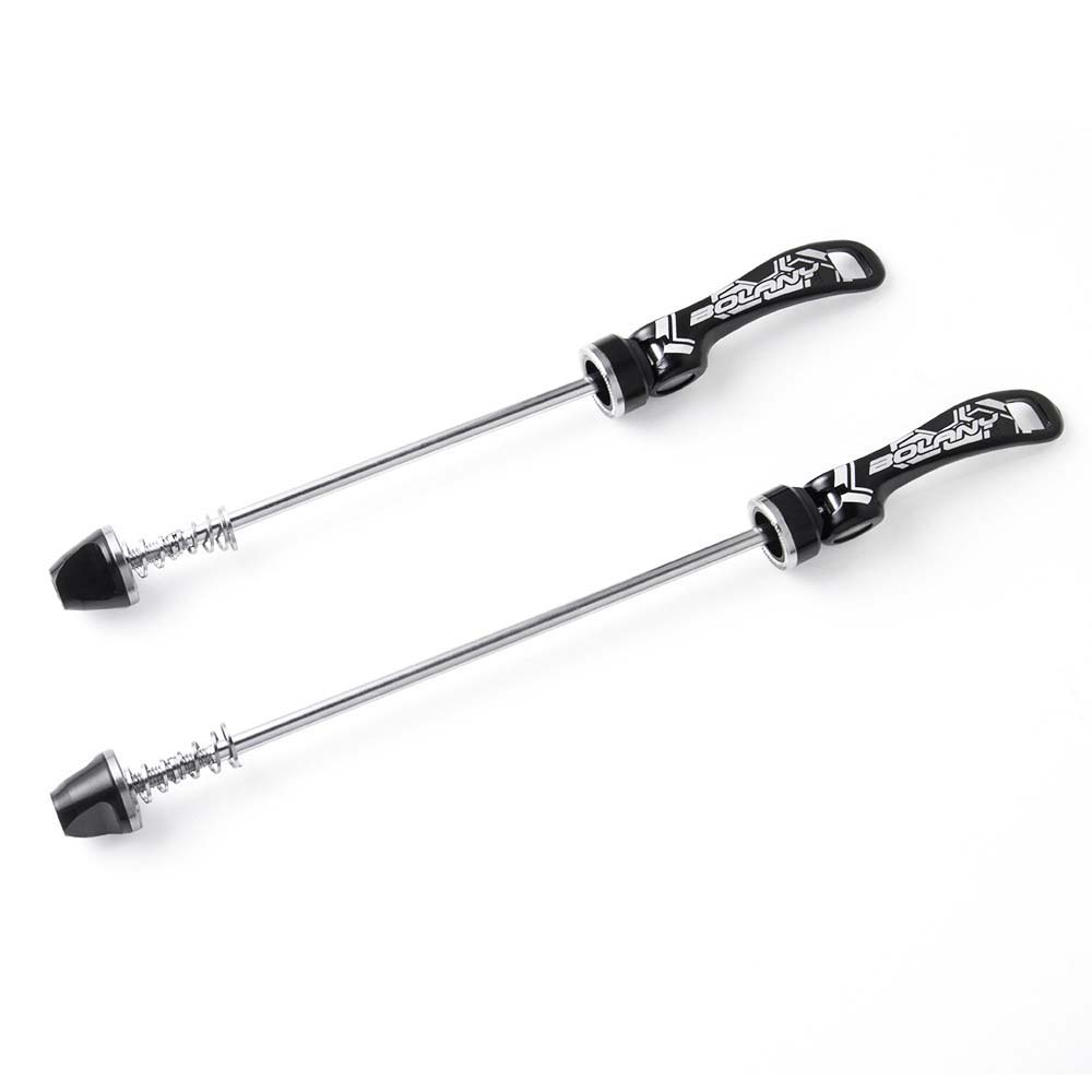 BOLANY-bujes de bicicleta de liberación rápida, piezas de bicicleta de aleación de aluminio, freno de disco delantero y trasero, 135x100mm: Negro