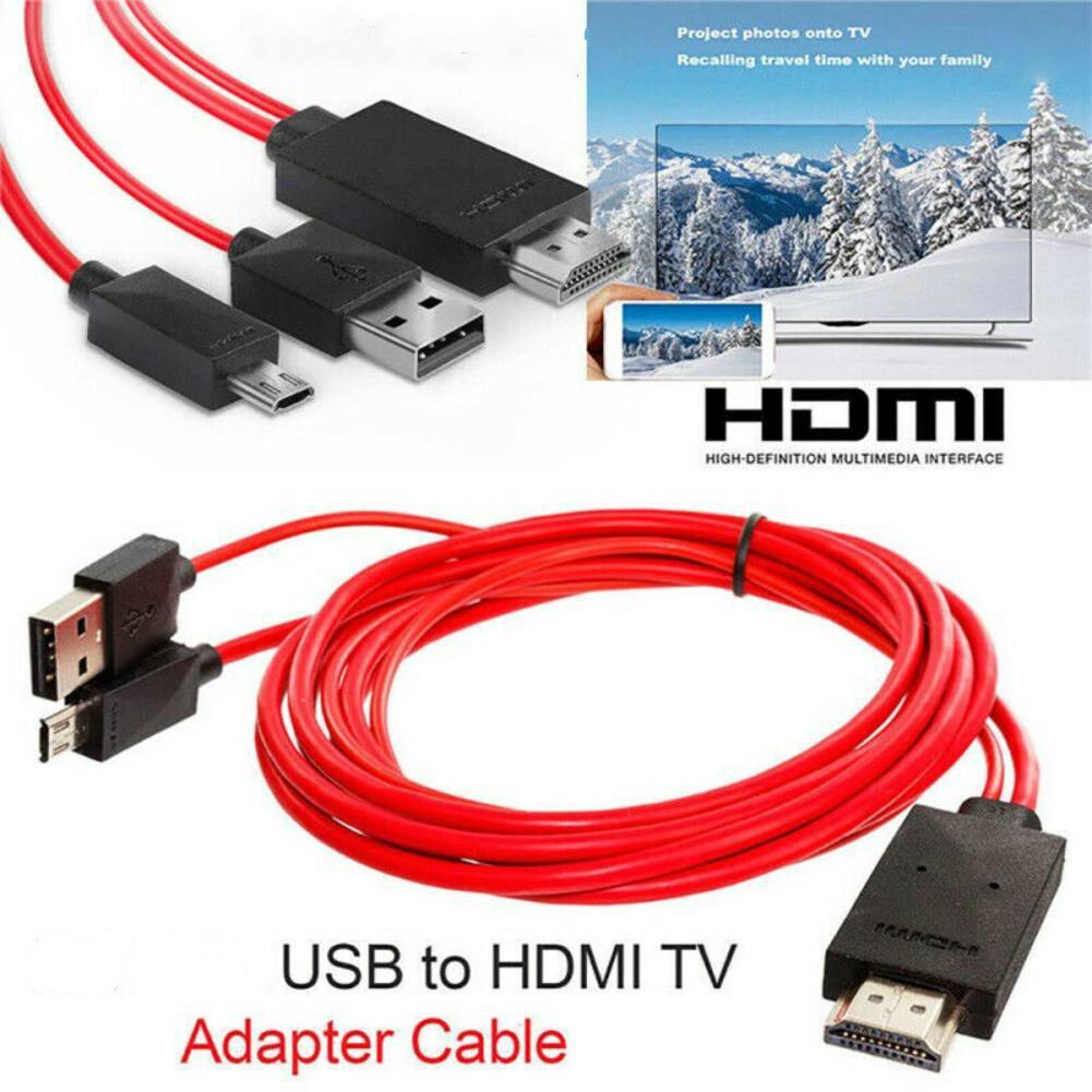 Tv Stick 1.8 M Micro Usb Mobile High-Definition Link Naar Hdmi Audio Video Av Adapter Kabel 1080P Hd Tv Converter Voor Samsung
