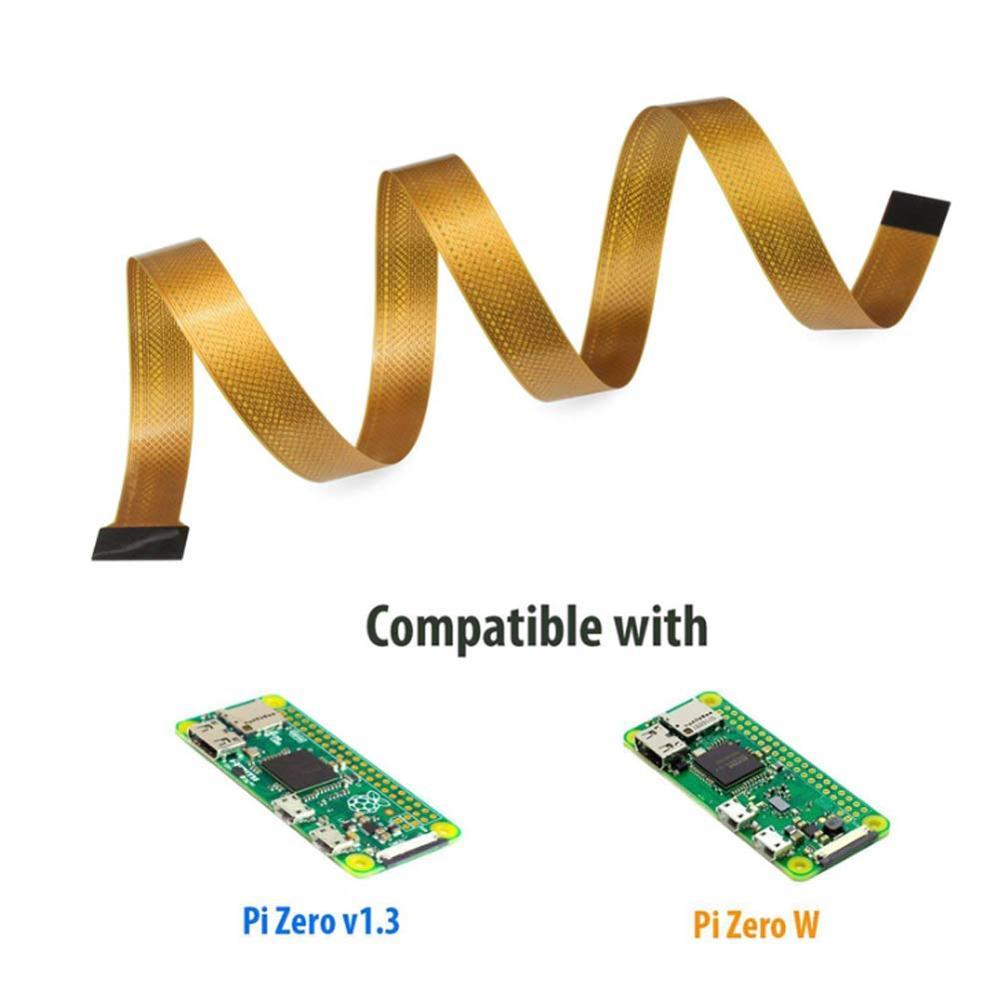 Cabo de extensão da câmera raspberry pi 11.8 polegadas, 2 peças, ffc fpc cabo de extensão de fita plano para raspberry pi zero w pi 2 3 modelo b +