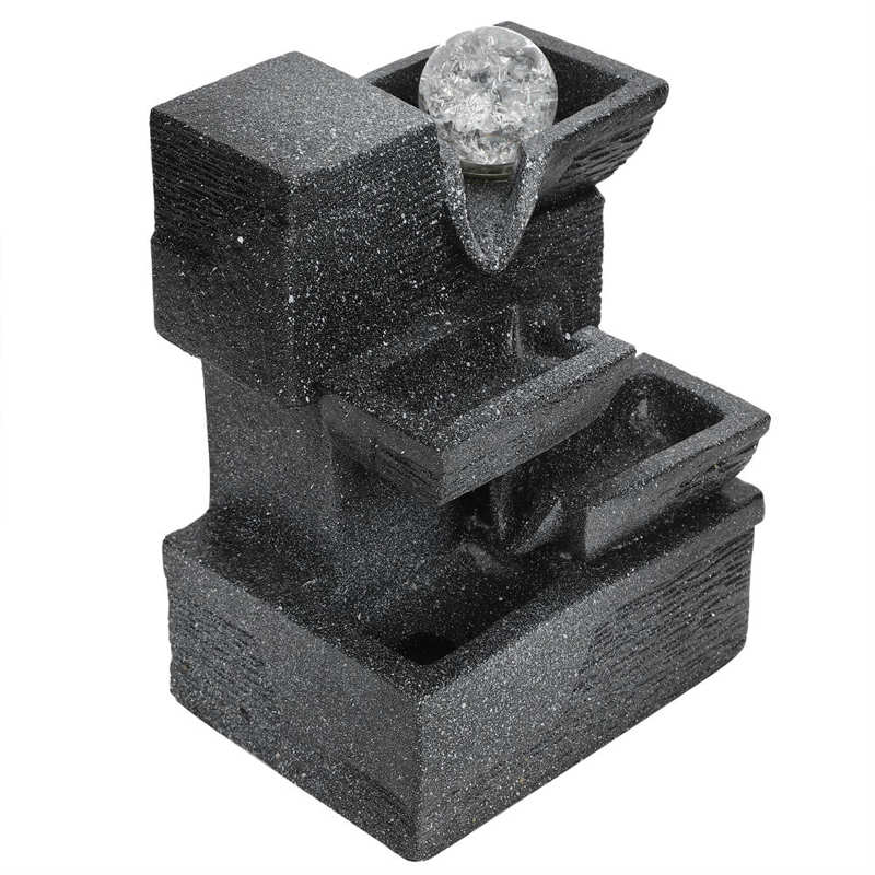 Tabletop Fountain Resin Waterfall Fountain Office for Home