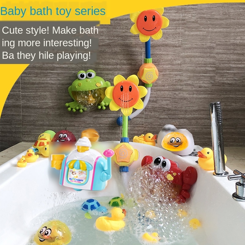 Kinderen badfontein met sensor, elektrisch, educatief, babybadkamer, bad, spugen, bubbel, spelen met water, douyin speelgoed