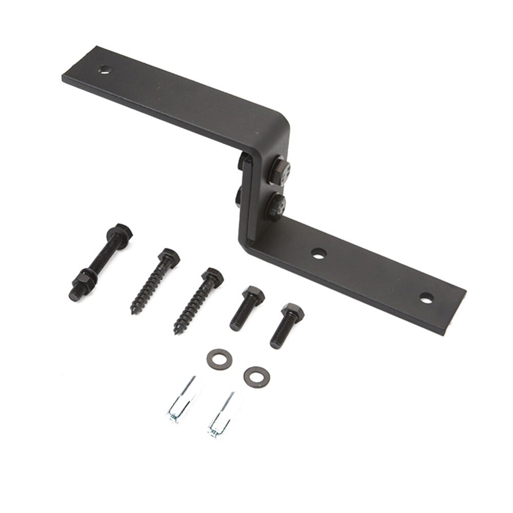 Carbon steel rustic black barn sliding door hardware Bypass track connector