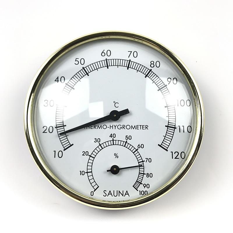 Rustfrit stål sag dampbad termometer hygrometer bad sauna indendørs