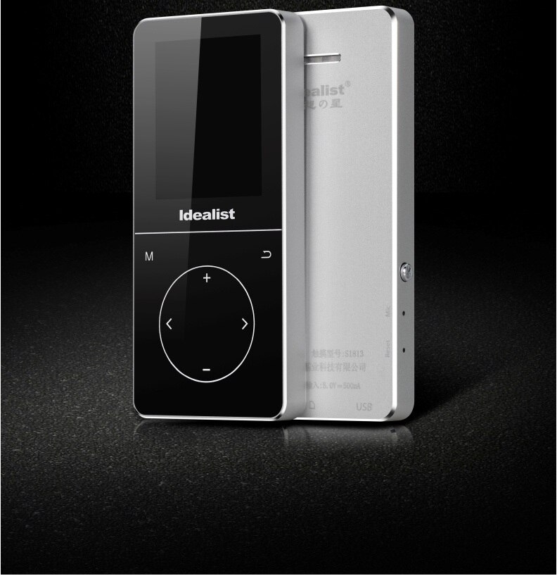 Idealist Sport-reproductor de MP4 Hifi, Metal, sin pérdidas, compatible con grabación TF, FM, E-Book, con brazalete, auricular: Silver / 4 GB