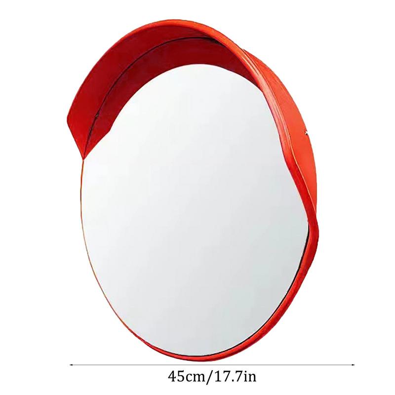 Espejo convexo de gran angular para garaje, espejo de tráfico antiimpacto de 17,7 cm, vista clara 360D, Soporte de Seguridad, 1 unidad