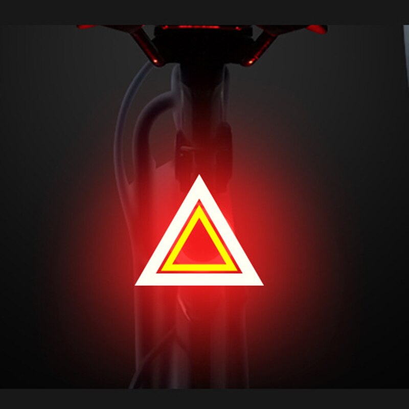 Cykel baglys multi belysningstilstande usb opladning led cykel lys vandtæt flash bageste baglys til vej mtb cykel sadelpind: D