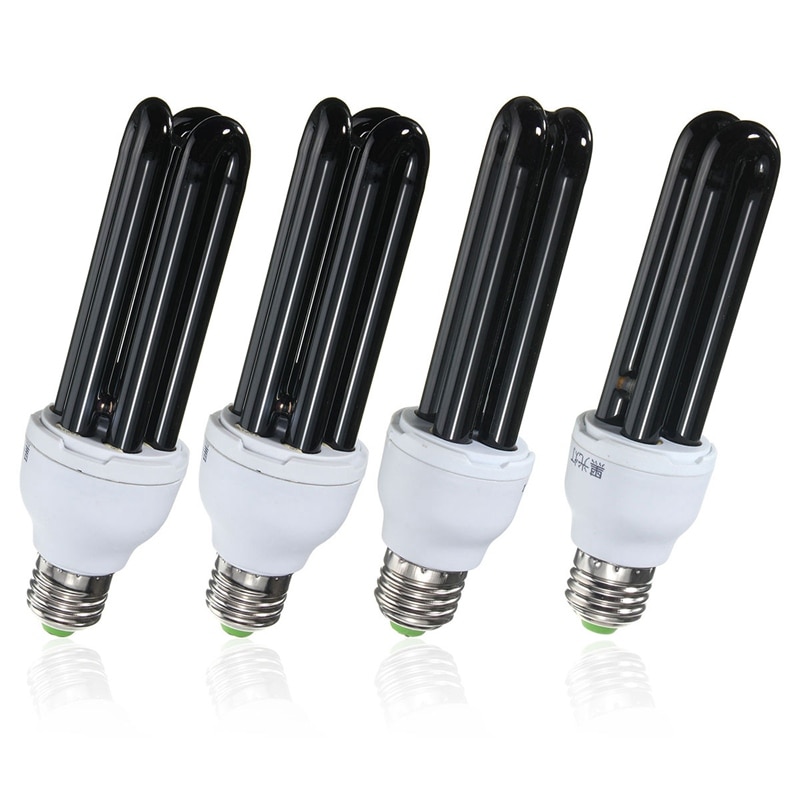 15W 20W 30W 40W E27 UV bombilla AC220V recta baja energía ultravioleta fluorescente negro luz CFL violeta germicida lámpara