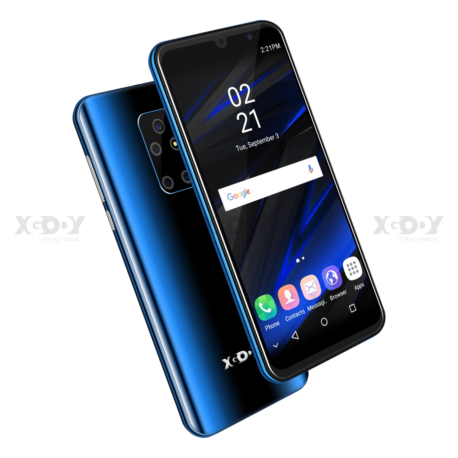 XGODY 3G Celular Smartphone Android 8.1 5.5" Full Screen Dual SIM 1GB 8GB Cellphones Quad Core 5MP Camera 2500mAh Mobile Phones