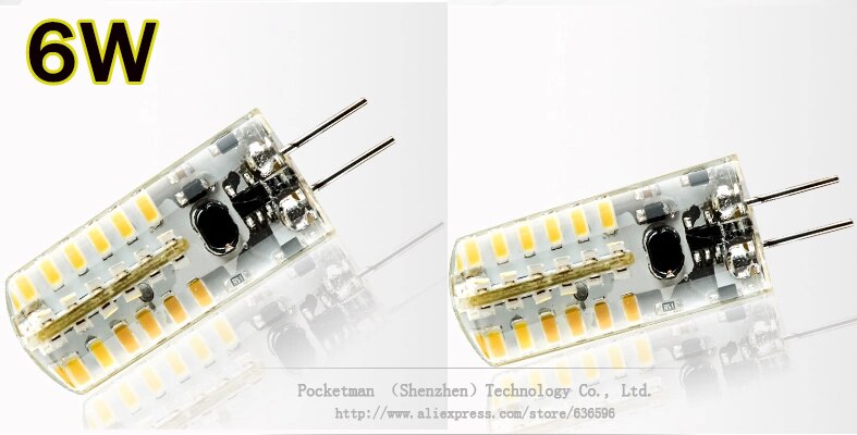 1 stks 540 Lumen 3 w 6 w G4 LED 12 v AC DC 24/48 X3014 SMD Lamp lamp