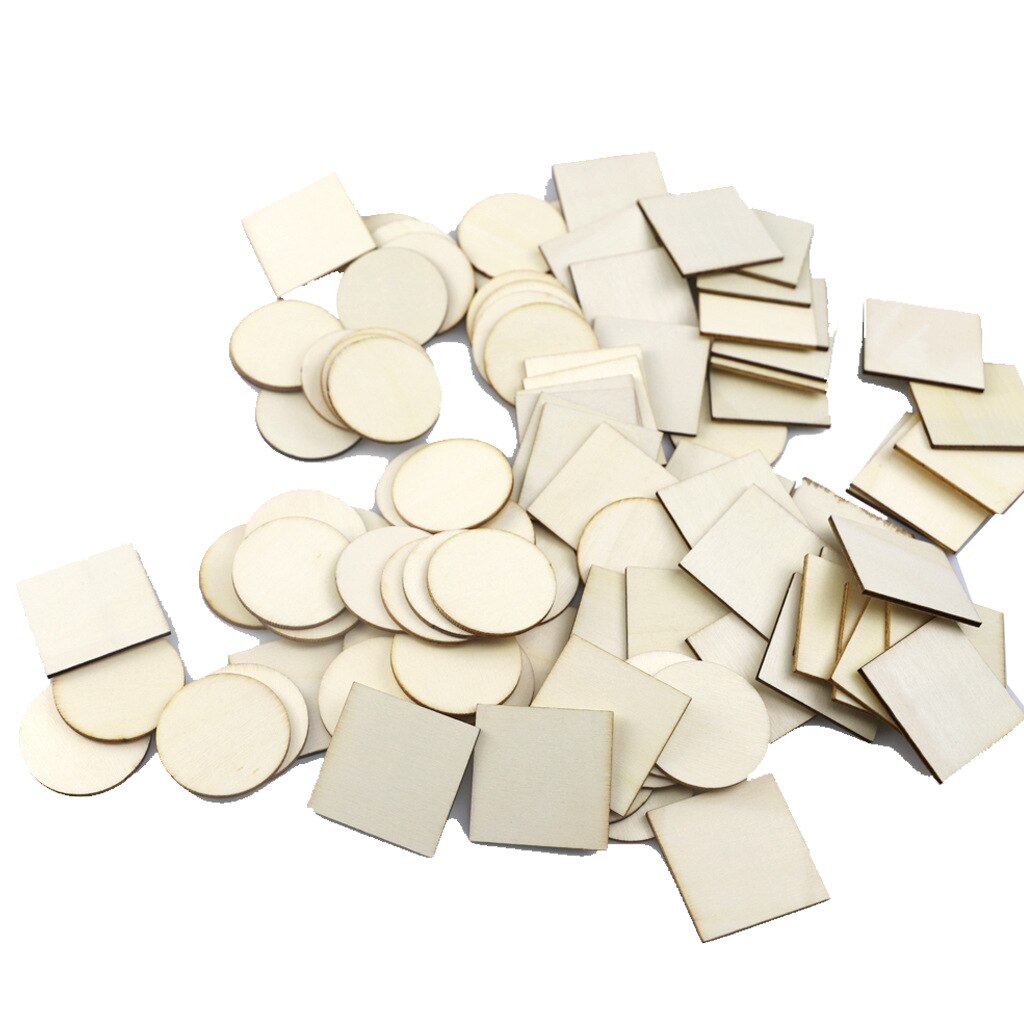 20pcs Unfinished Round Wood Discs for Crafts Blank Unfinished Wood Circle Pieces for Painting Writing and DIY Home Decorations