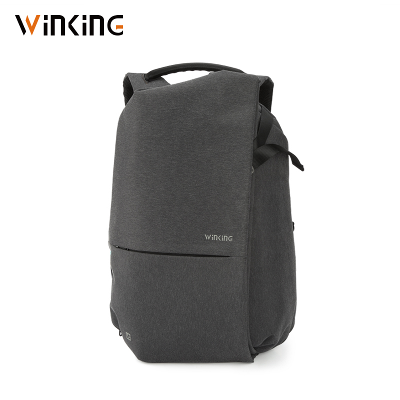 Winking Waterproof Men Backpack 180 Degree Open Rucksack USB Charging Laptop Backpack 15.6 inch School Bags for Teenage Boys