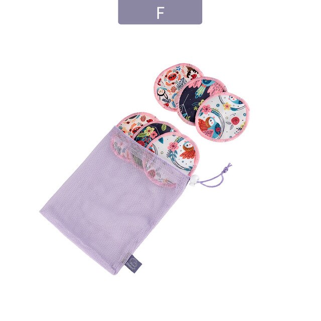 6 Stks/set Mom Herbruikbare Biologische Bamboe Borst Kompres Waterdicht Wasbare Nursing Zoogcompressen Voeden 3 Lagen Dikke Pads: 6Pcs AA215