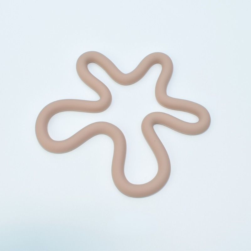 Posavasos geométricos de silicona resistentes al calor, posavasos antideslizantes para tazas de bebidas, mantel individual para mesa, accesorios de cocina, almohadillas para posavasos: Rosa