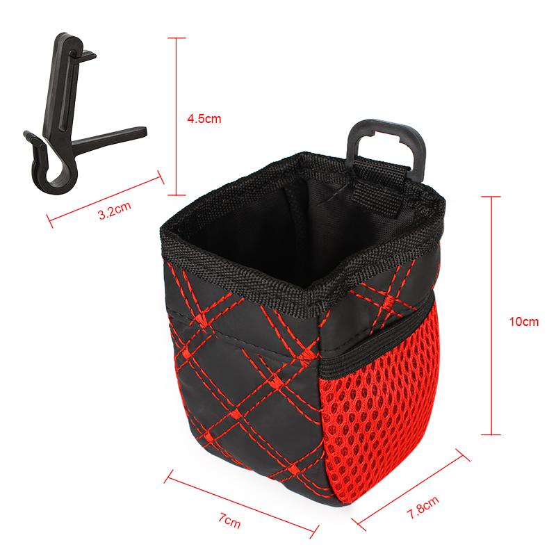 Universal Red Grid Net Car Outlet Storage Bag Phone Holder Pocket Organizer Car Styling Auto Assessories