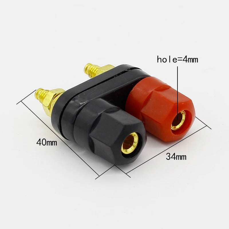 Banana plugs Couple Terminals Red Black Connector Amplifier Terminal Binding Post Banana Speaker Plug Jack